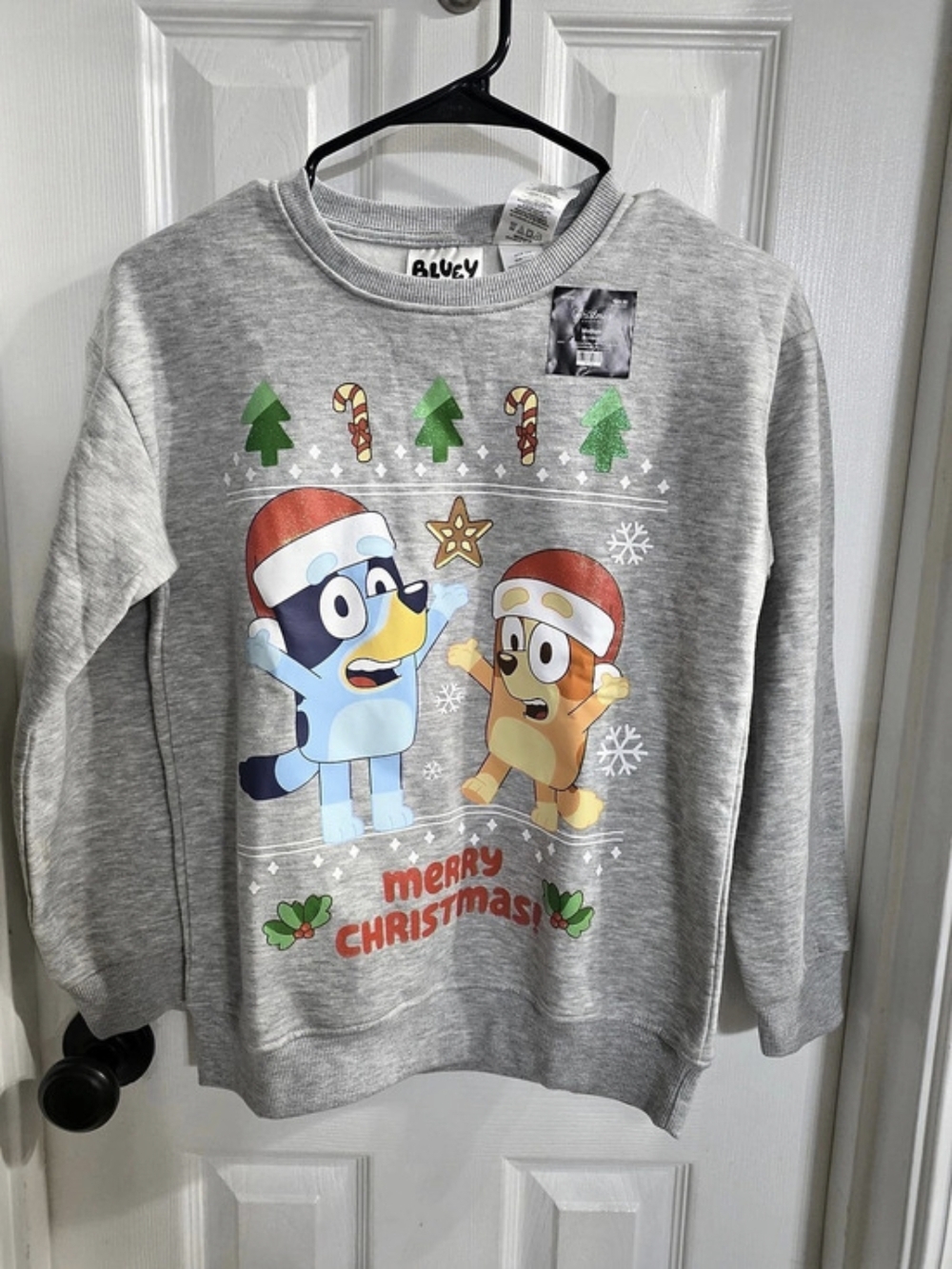 Bluey Christmas Holiday Graphic Sweatshirt Girls Medium NWT